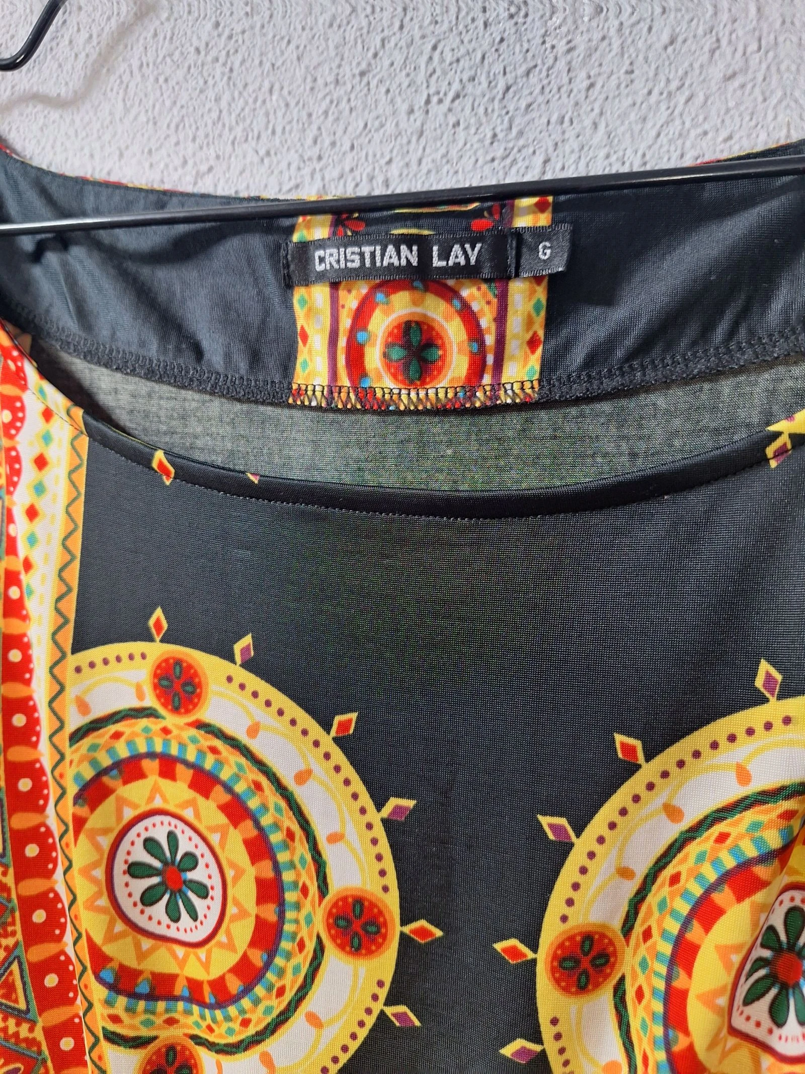 Boho dress Christian Lay ethnic print size 44 XL – photo 3